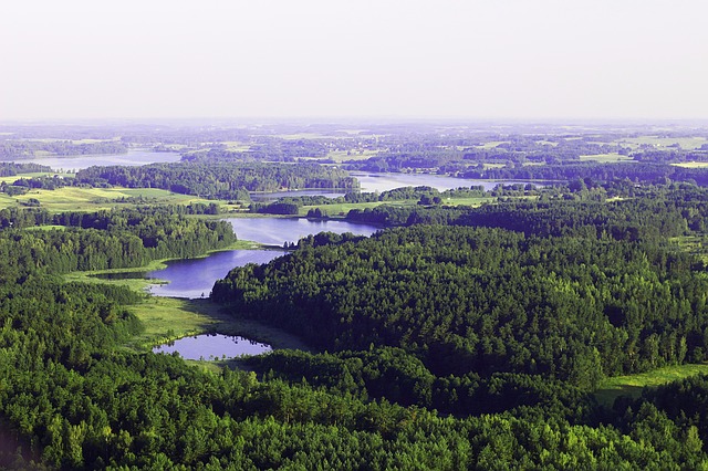 Landscape from Lithuania with a river