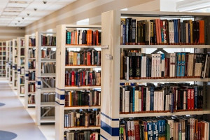 library shelves