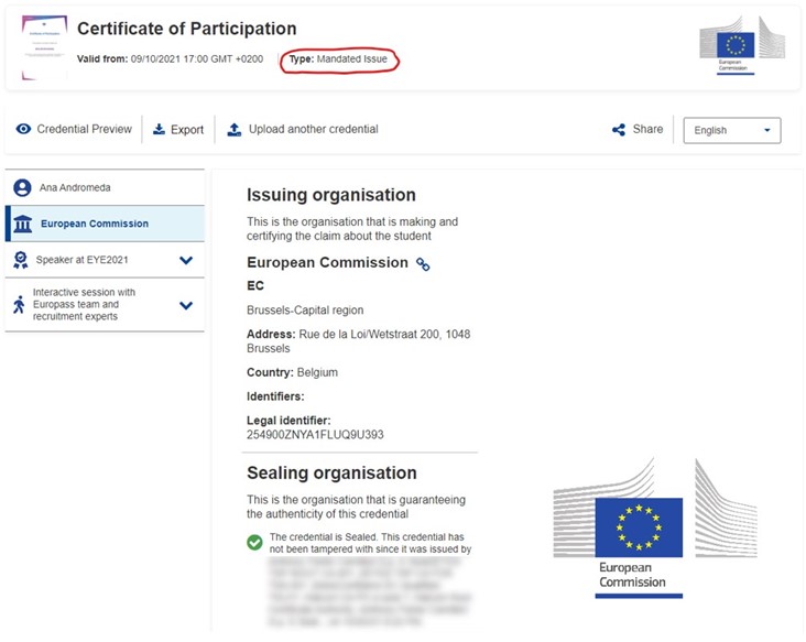 Figure 2 Organisations data displayed in the EDC Viewer