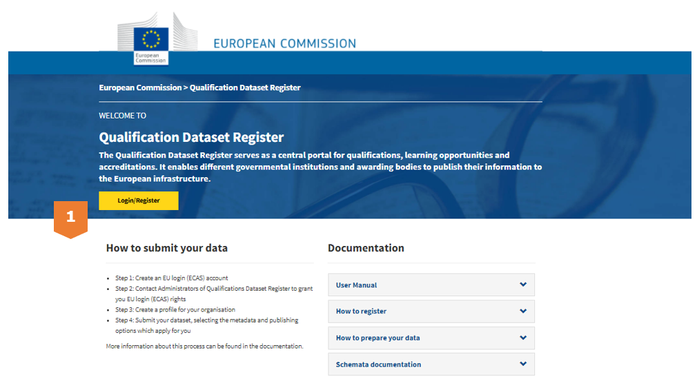 Figure 7 – the QDR login page